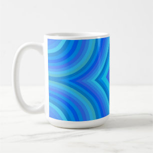 Blue Retro Pattern Coffee Mug