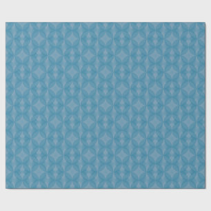 Blue Retro Patterned Wrapping Paper