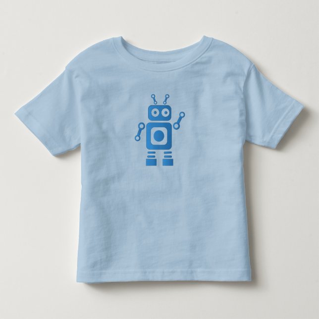 Blue Retro Robot Toddler T-Shirt (Front)