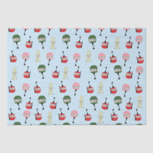 Blue Retro Ski Lift Gondola Winter Skiing Tissue Paper