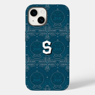 Blue Retro Tides of Christmas Vibes Case-Mate iPhone 14 Case