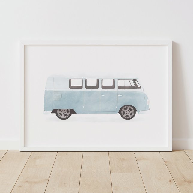 Blue Retro Van Nursery Decor (Creator Uploaded)