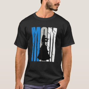 Blue Retro Violin Mom Violinist Moms Plays In Orch T-Shirt