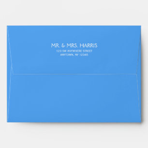 Blue Return Address A7 Envelope