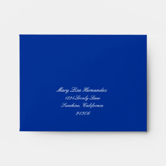 Blue Return Address Envelope for RSVP