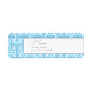 Blue Return Address Label