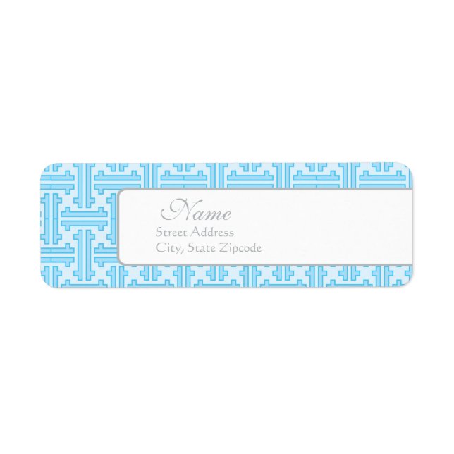 Blue Return Address Label (Front)