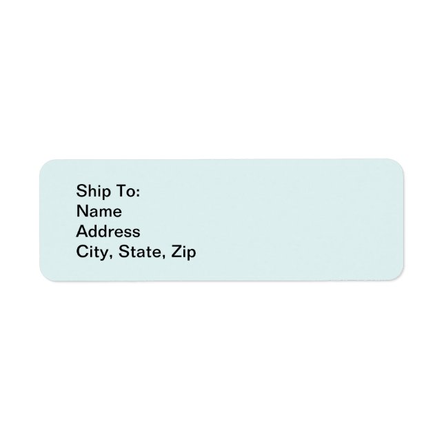 Blue Return Address Labels with Your Information (Front)