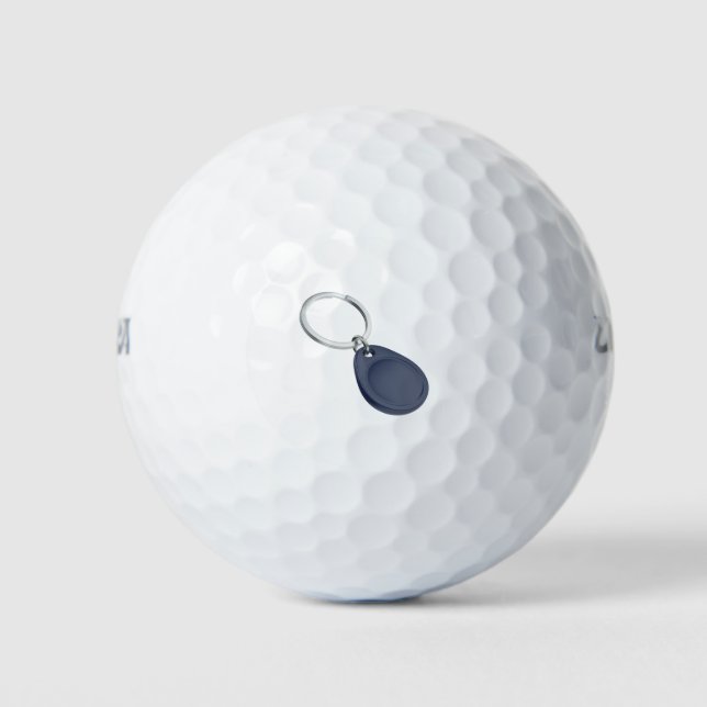 Blue RFID key fob Golf Balls (Front)