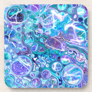 Blue Rhapsody Abstract Art Coaster