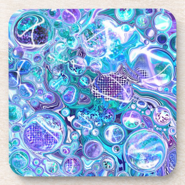 Blue Rhapsody | Abstract Art Coaster (Front)