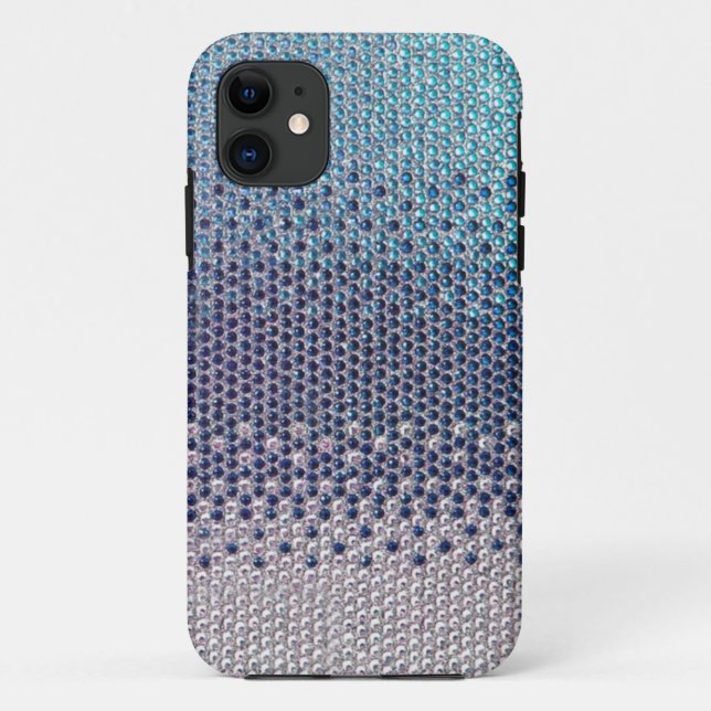 Blue Rhinestone Glitter Bling  iPhone 5 Case (Back)
