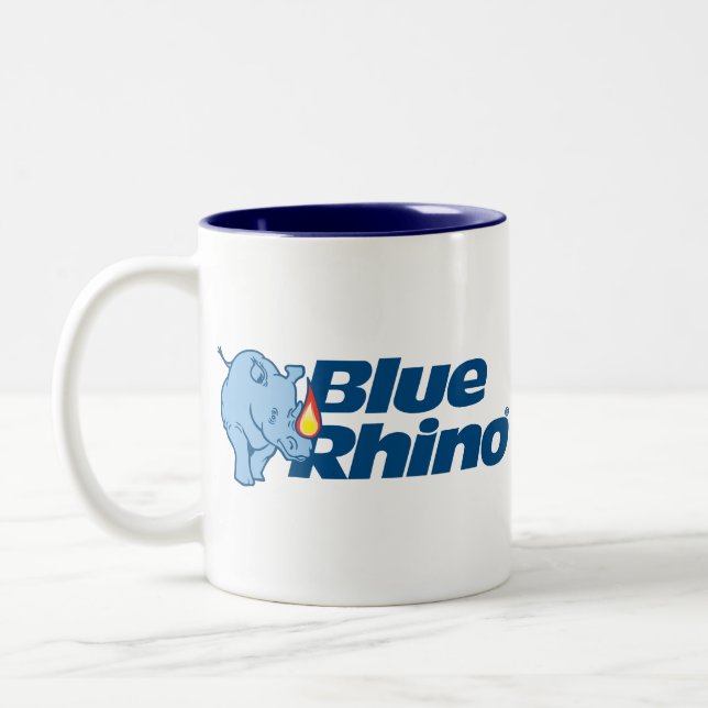 Blue Rhino Coffee Two-Tone Coffee Mug (Left)