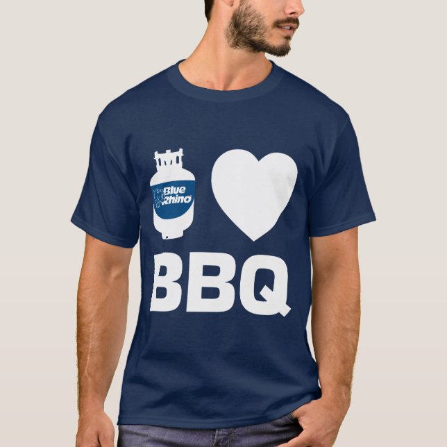 Blue Rhino "I Heat BBQ" Men's T-Shirt (Front)