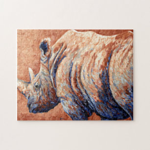 Blue Rhino Jigsaw Puzzle