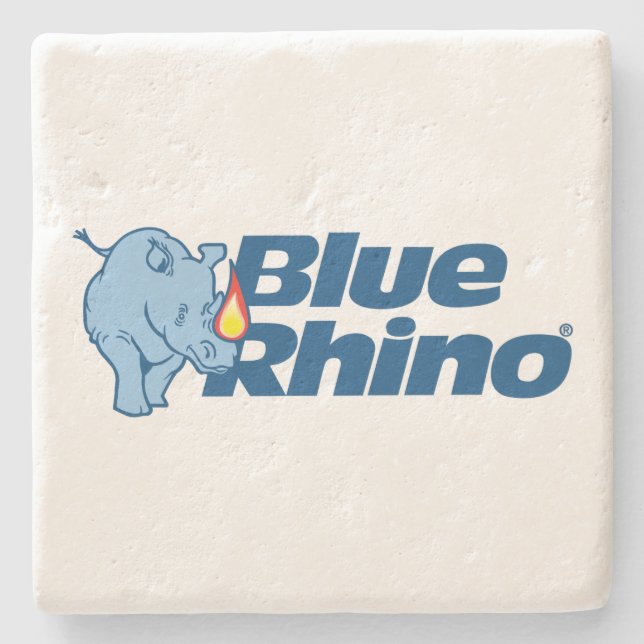 Blue Rhino Stone Coaster (Front)