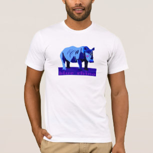 Blue Rhino with Glasses T-Shirt