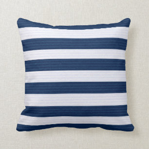 Blue Ribbed Stripes  Cushion