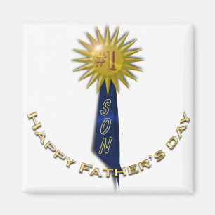 Blue Ribbon #1 Father's Day To Son Magnet