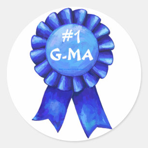 Blue Ribbon #1 Grandma Stickers