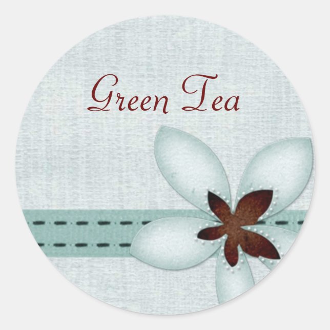 Blue Ribbon And Flower Product Label (Front)