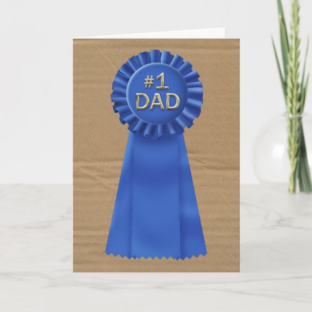 Blue Ribbon award for Dad Card (Front)