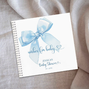 Blue Ribbon Baby Boy Wishes for Baby Notebook