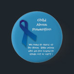 Blue Ribbon  Button<br><div class="desc">Help stand up for Child Abuse with this blue ribbon button,  perfect for handing out,  get the word out</div>
