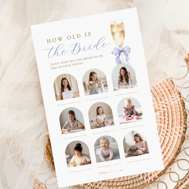 Blue Ribbon Champagne "How Old Is The Bride" Game (Creator Uploaded)