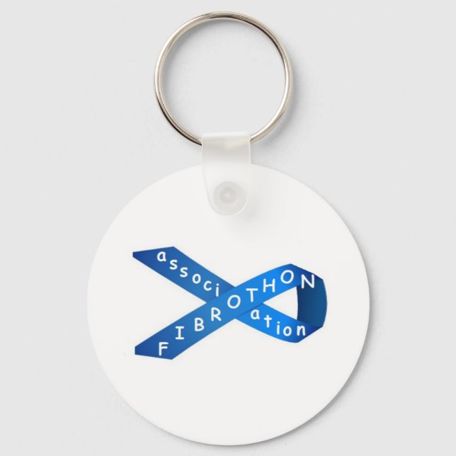 blue ribbon collection fibrothon key ring (Front)