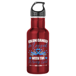 Blue Ribbon Colon Cancer Girl Survivor  532 Ml Water Bottle