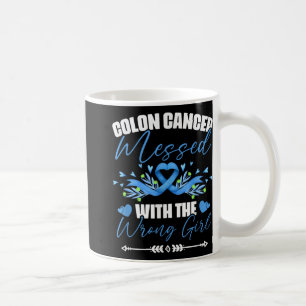 Blue Ribbon Colon Cancer Girl Survivor Colorectal Coffee Mug