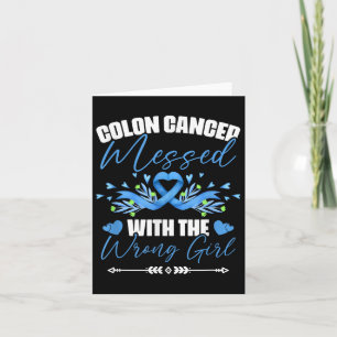 Blue Ribbon Colon Cancer Girl Survivor Colourectal Card