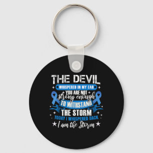 Blue Ribbon _ Colonscopy Colourectal Colon Cancer Key Ring