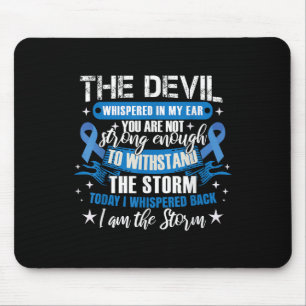 Blue Ribbon _ Colonscopy Colourectal Colon Cancer  Mouse Mat