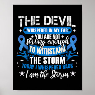 Blue Ribbon _ Colonscopy Colourectal Colon Cancer Poster