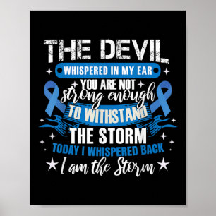 Blue Ribbon _ Colonscopy Colourectal Colon Cancer  Poster