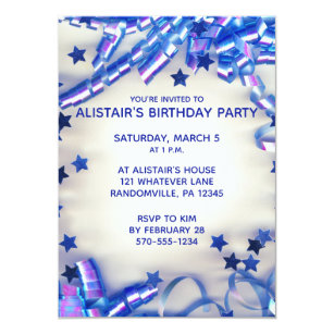 Star Shaped Birthday Invitations 7