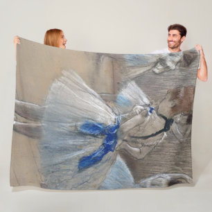 Blue Ribbon Dancer Edgar Degas Fleece Blanket