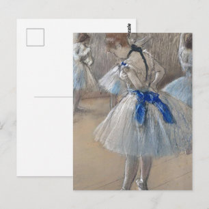 Blue Ribbon Dancer  Edgar Degas Postcard