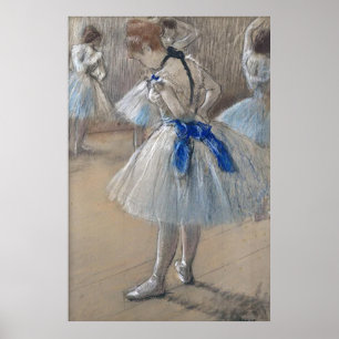 Blue Ribbon Dancer  Edgar Degas Poster