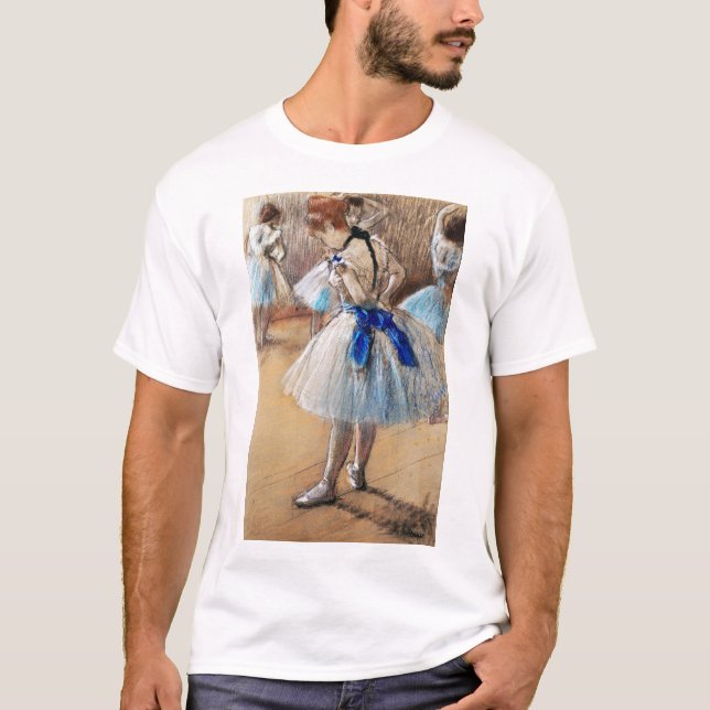 Blue Ribbon Dancer, Edgar Degas T-Shirt (Front)