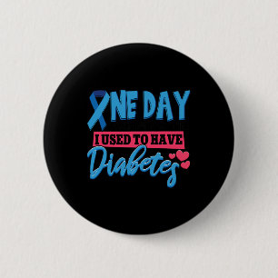 Blue Ribbon Diabetes Awareness Kids 6 Cm Round Badge