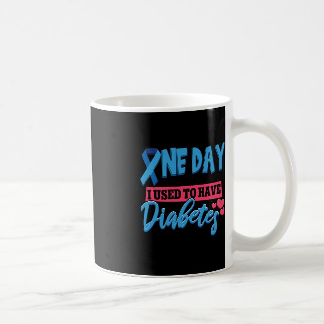 Blue Ribbon Diabetes Awareness Kids  Coffee Mug (Right)
