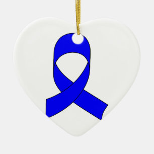 Blue Ribbon Drawing Ceramic Tree Decoration