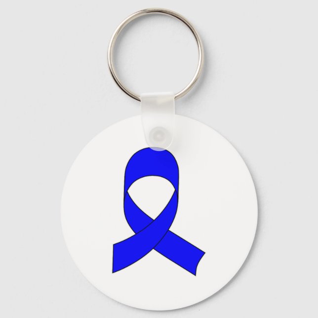 Blue Ribbon Drawing Key Ring (Front)