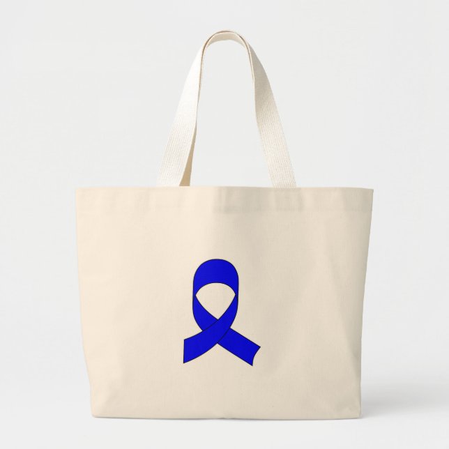 Blue Ribbon Drawing Large Tote Bag (Front)