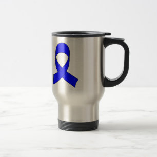 Blue Ribbon Drawing Travel Mug
