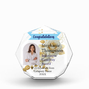 Blue Ribbon Elegant Universal Creativity Award Photo Block