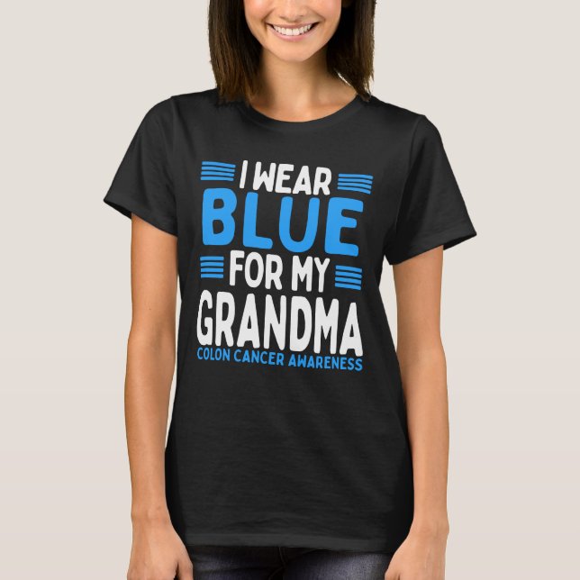Blue Ribbon Grand Colon Cancer Awareness T-Shirt (Front)